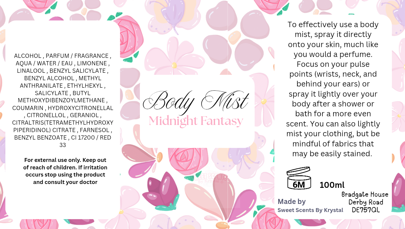 100ml Body Mists