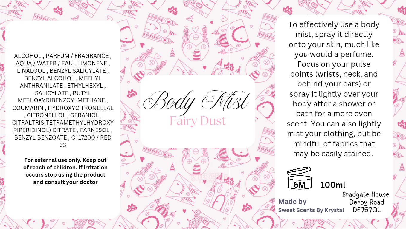 100ml Body Mists