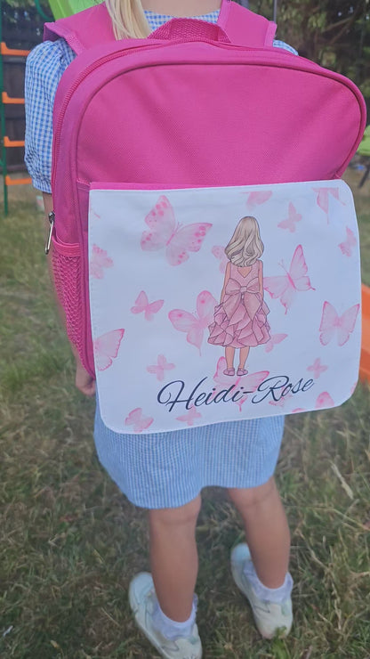 Girls Personalised Bag/Backpack