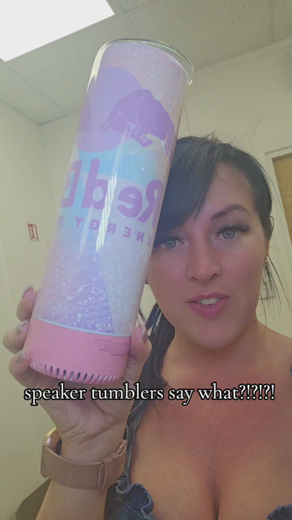 20oz metal speaker tumbler READ DESCRIPTION
