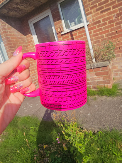Neon Pink Sweary/Rude Mugs
