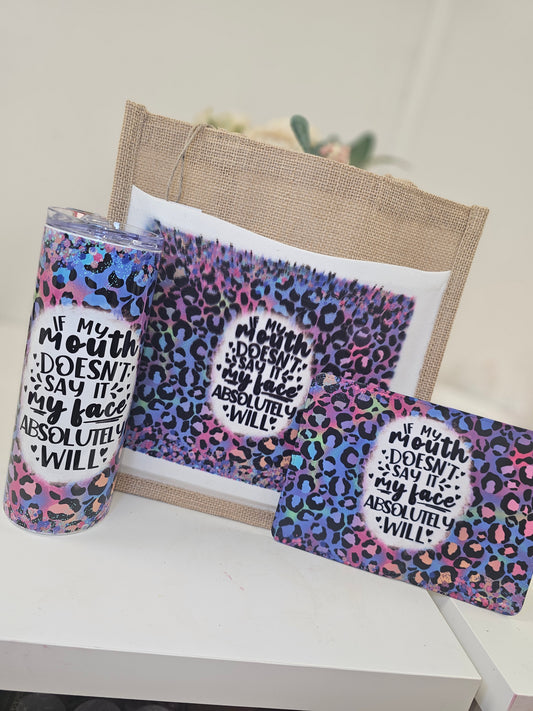 Mouth Doesn't Say It Bundle (Bag, Passport Holder and 20oz Tumbler) RRP £32