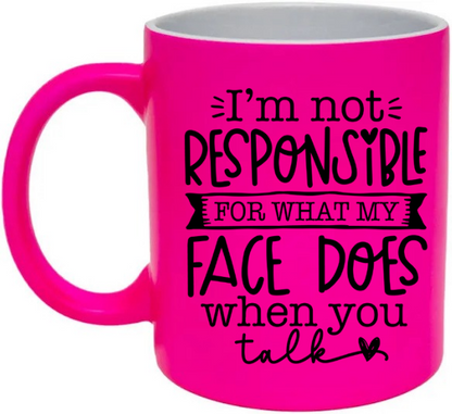 Neon Pink Sweary/Rude Mugs