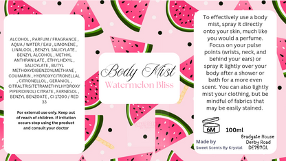 100ml Body Mists