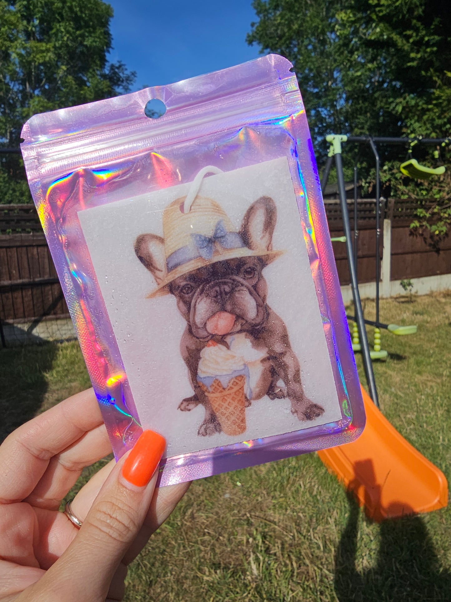 Rainbow Drops Car Air Freshener Pad Choose Your Design