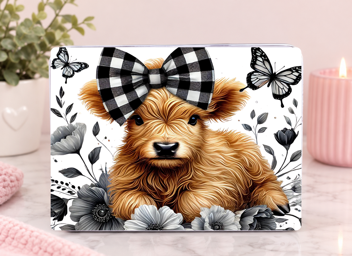 Large Highland Cow Tin & 10 Wax Highland Cow Melts