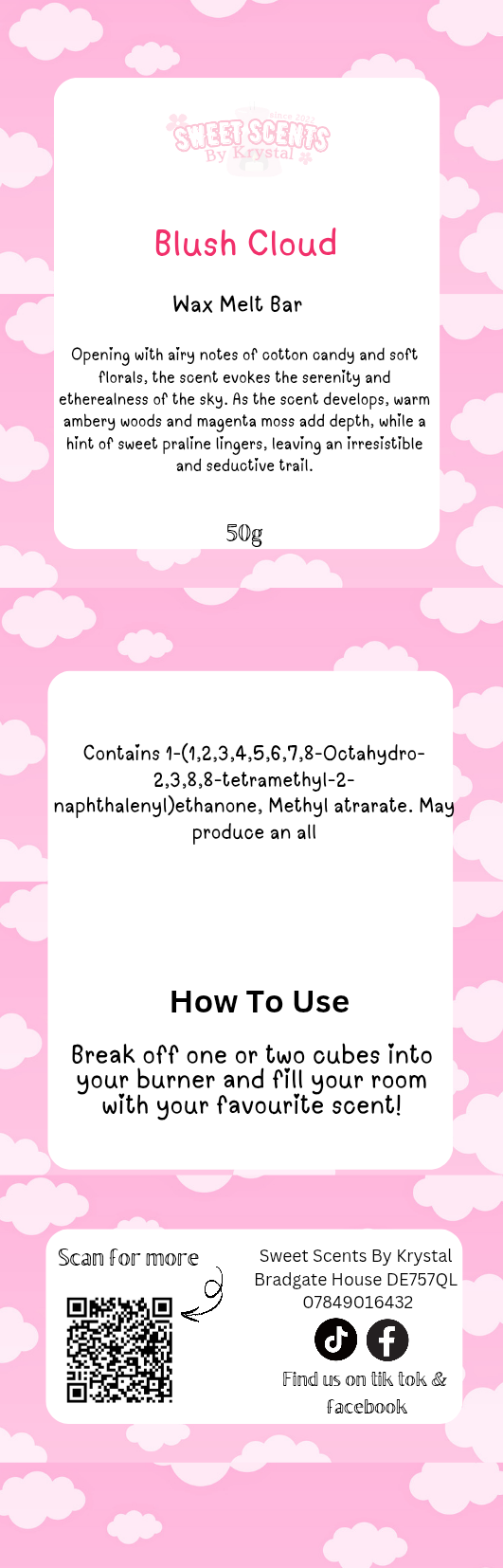 Blush Cloud 50g Snap Bar
