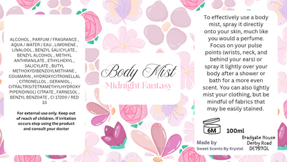 100ml Body Mists