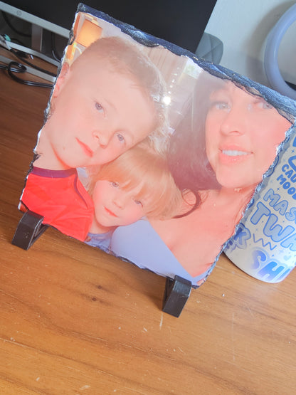 15 x 15 cm Personalised Photo Slate