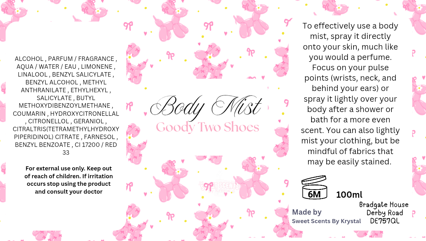 100ml Body Mists