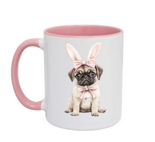 Pink Handle 11oz Mugs