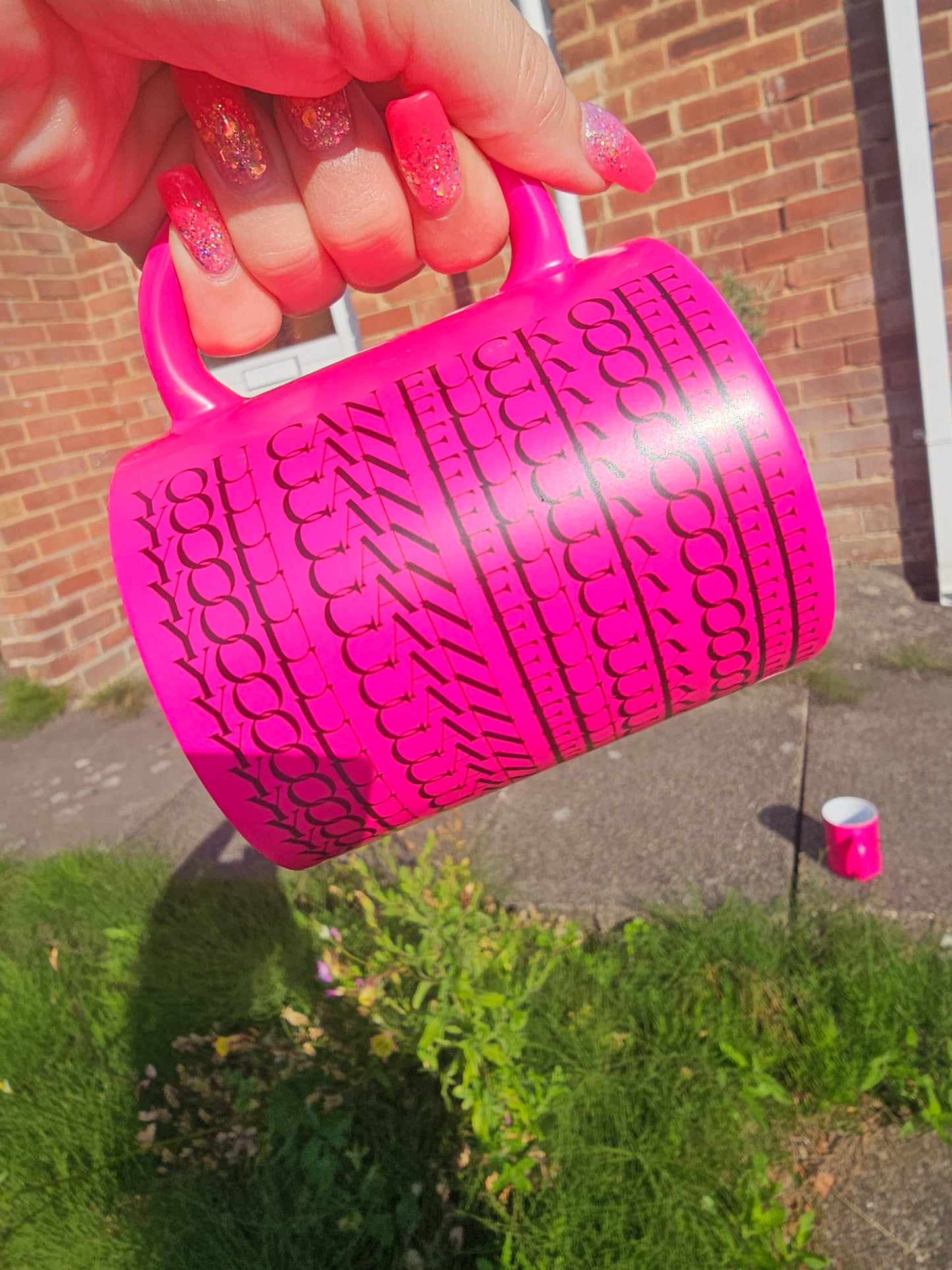 Neon Pink Sweary/Rude Mugs