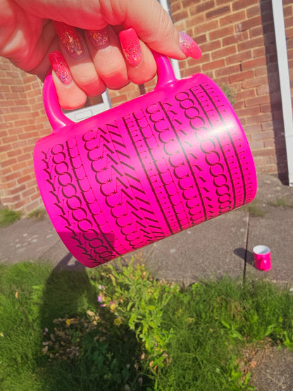 Neon Pink Sweary/Rude Mugs