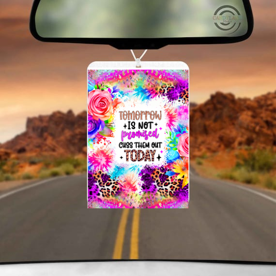 Rainbow Drops Car Air Freshener Pad Choose Your Design
