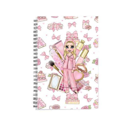 A5 Notebook Pink Make Up Girl