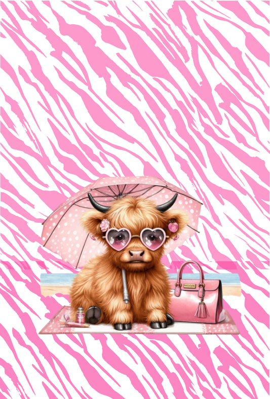 A5 Notebook Zebra Highland Cow