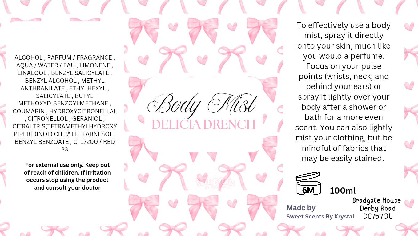 100ml Body Mists