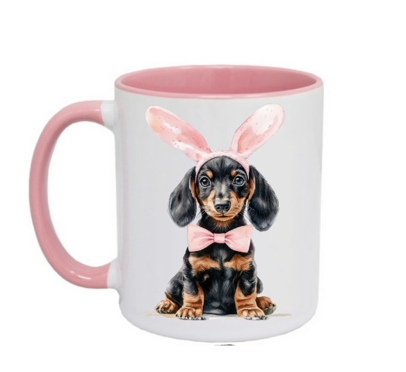 Pink Handle 11oz Mugs