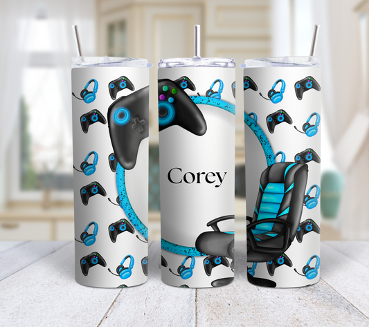 Gamer Personalised 20oz Stainless Steel Tumbler