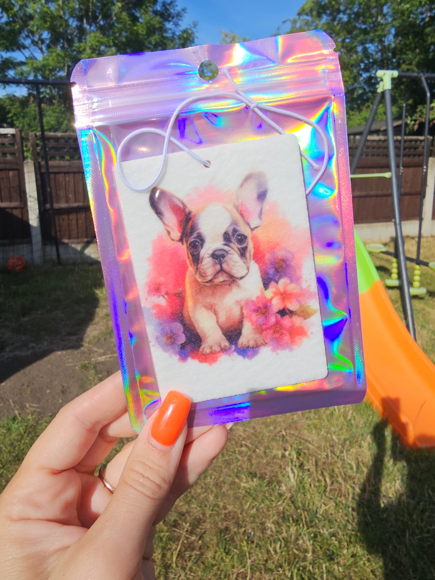 Rainbow Drops Car Air Freshener Pad Choose Your Design