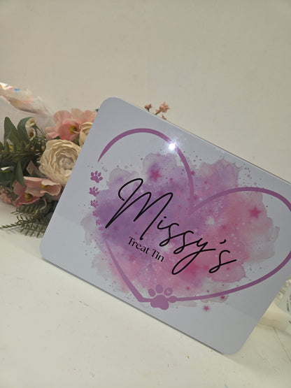 Personalised Pet Treat Storage Tin