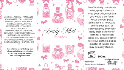 100ml Body Mists