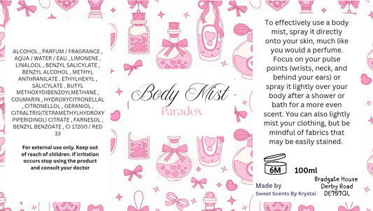 100ml Body Mists