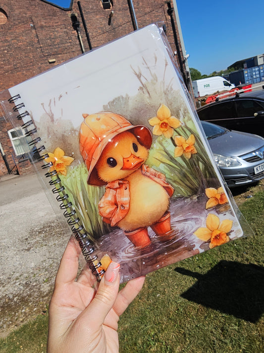 A5 Notebook Lined Paper Yellow Duck