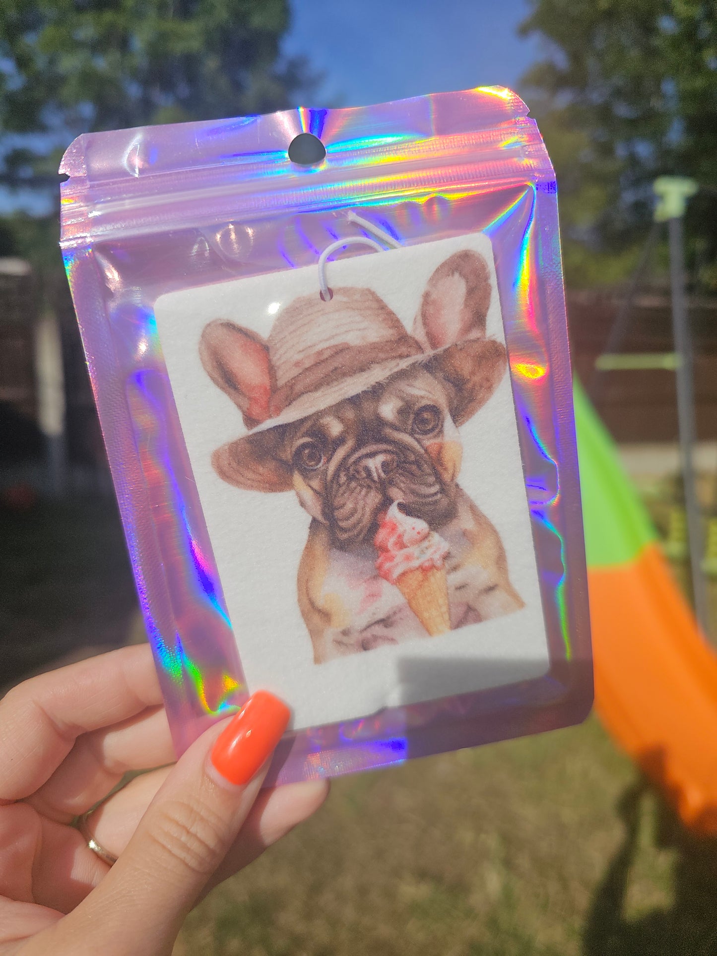 Rainbow Drops Car Air Freshener Pad Choose Your Design