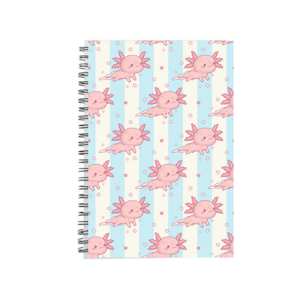 A5 Notebook Stripe Axolotl