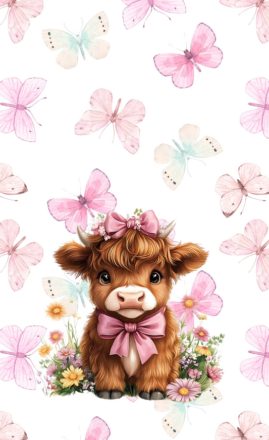 A5 Note Book Butterfly Cow Design