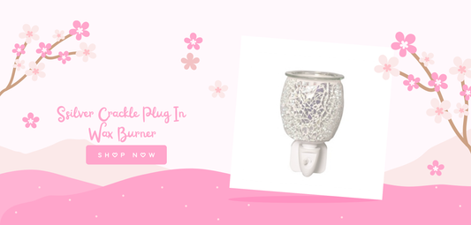 Silver Crackle Plug In Wax Burner