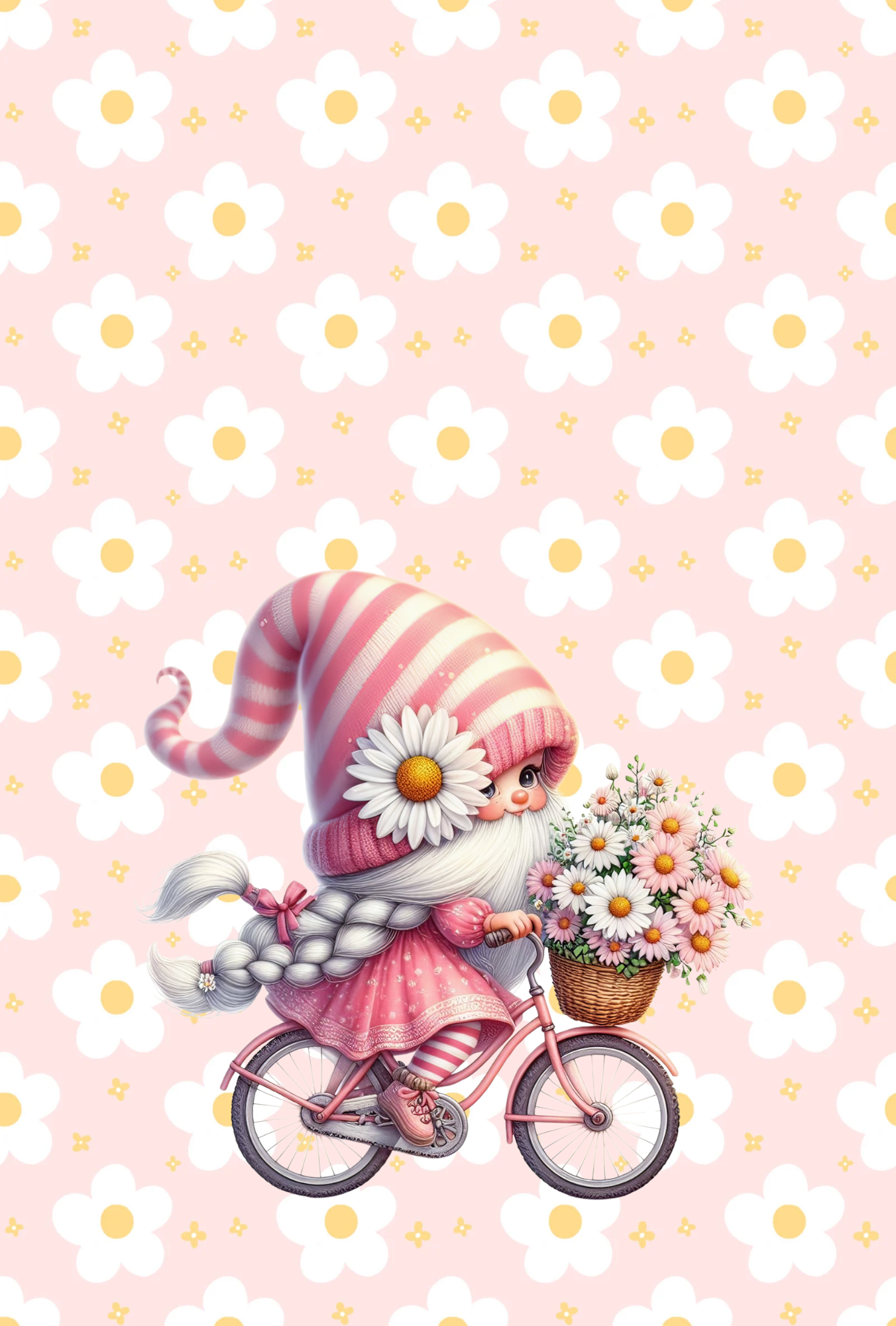 A5 Notebook Gonk Pink Daisy Flower