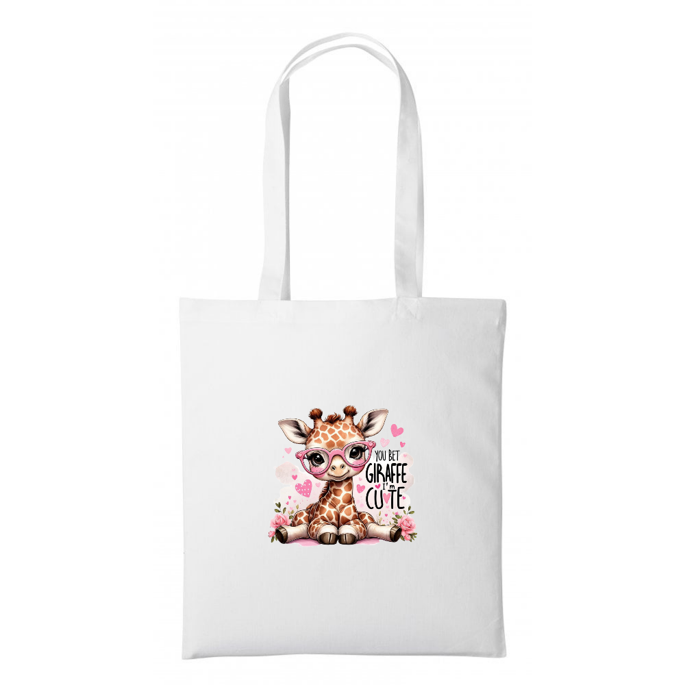 Giraffe Glasses Tote Bag 38 x 42cm