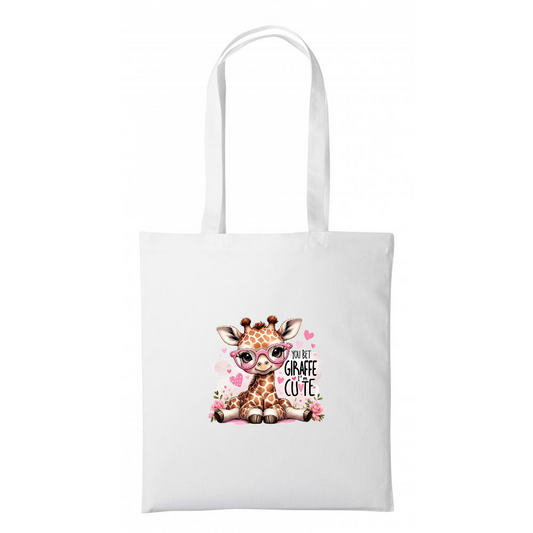 Giraffe Glasses Tote Bag 38 x 42cm