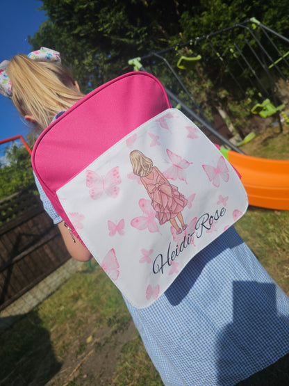 Girls Personalised Bag/Backpack