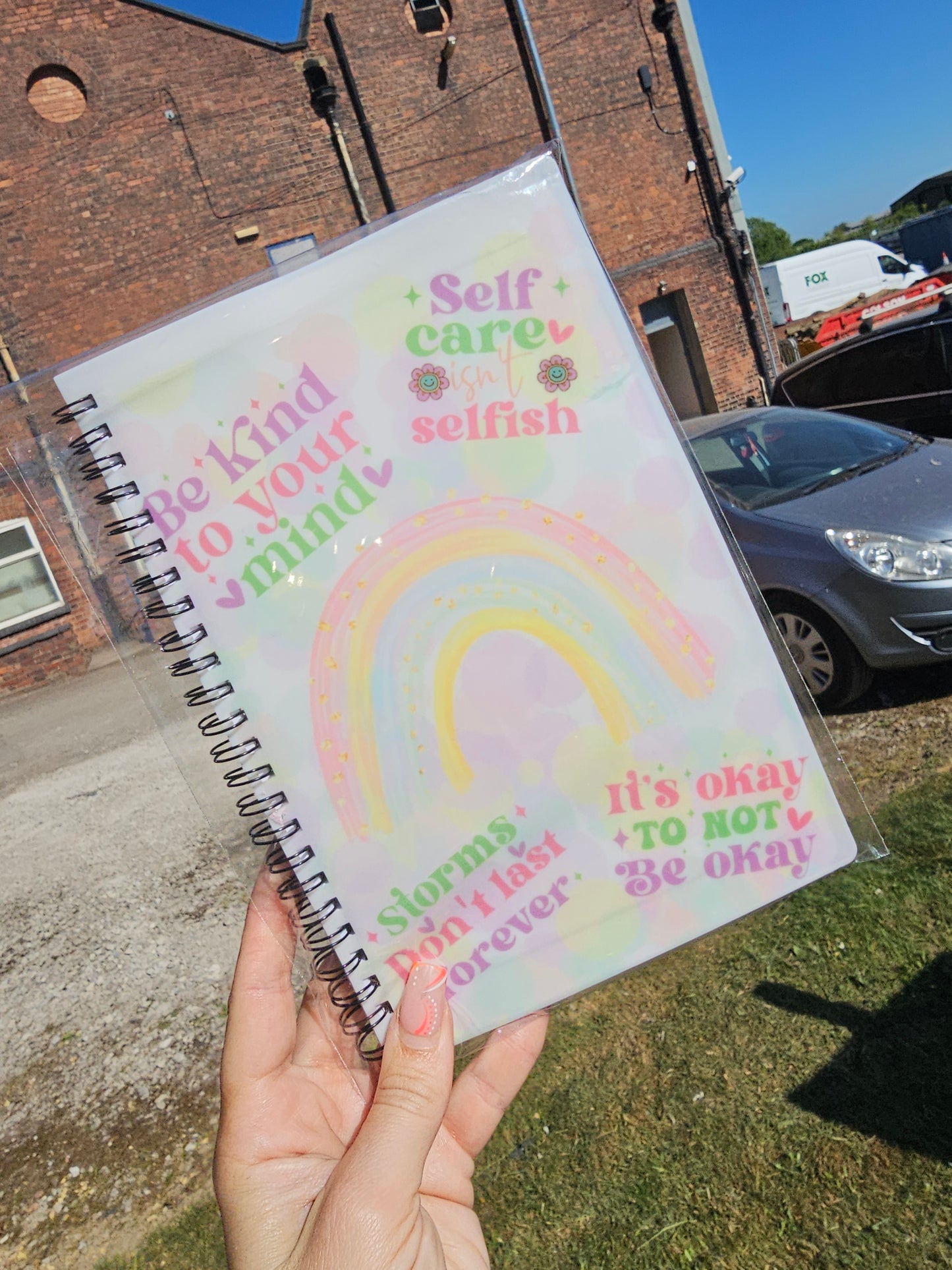 A5 Notebook Lined Paper Bubbles Be Kind To Yourself