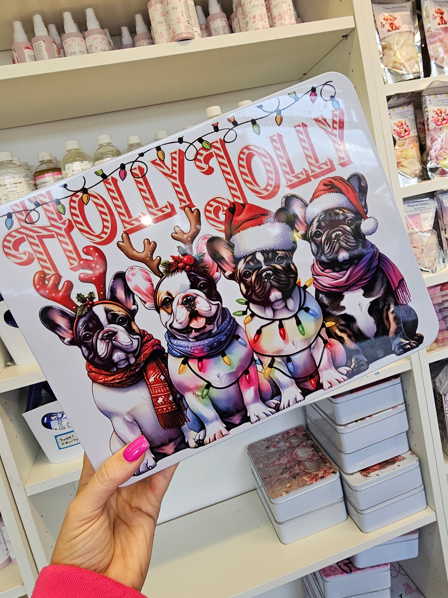 Large Christmas Storage Tin