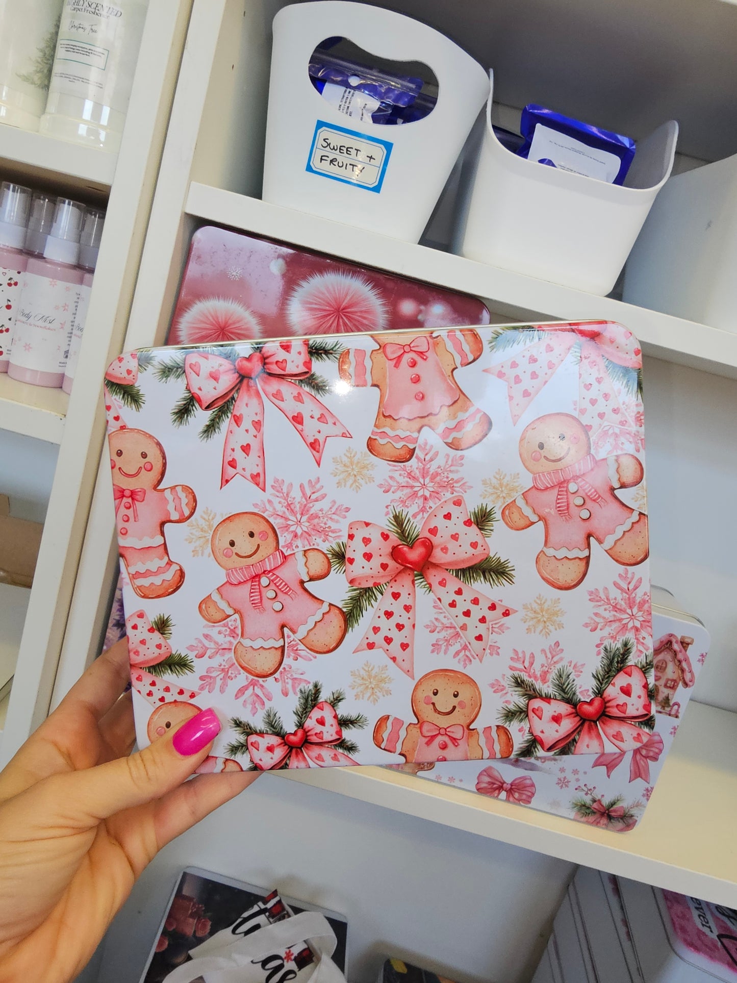 Large Christmas Storage Tin